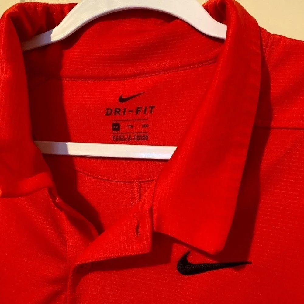 Nike Red Dri-Fit Short Sleeve Polo Shirt Top